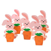 Adam Victor 3D Rabbit and Carrot Box Design- Paper Boxes, Easter Gift Boxes Funny Candy Box, Party Decoration- DIY Lovely Party Favor& Mini Goody Boxes, 20 Pcs Boxes